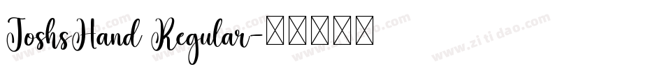 JoshsHand Regular字体转换